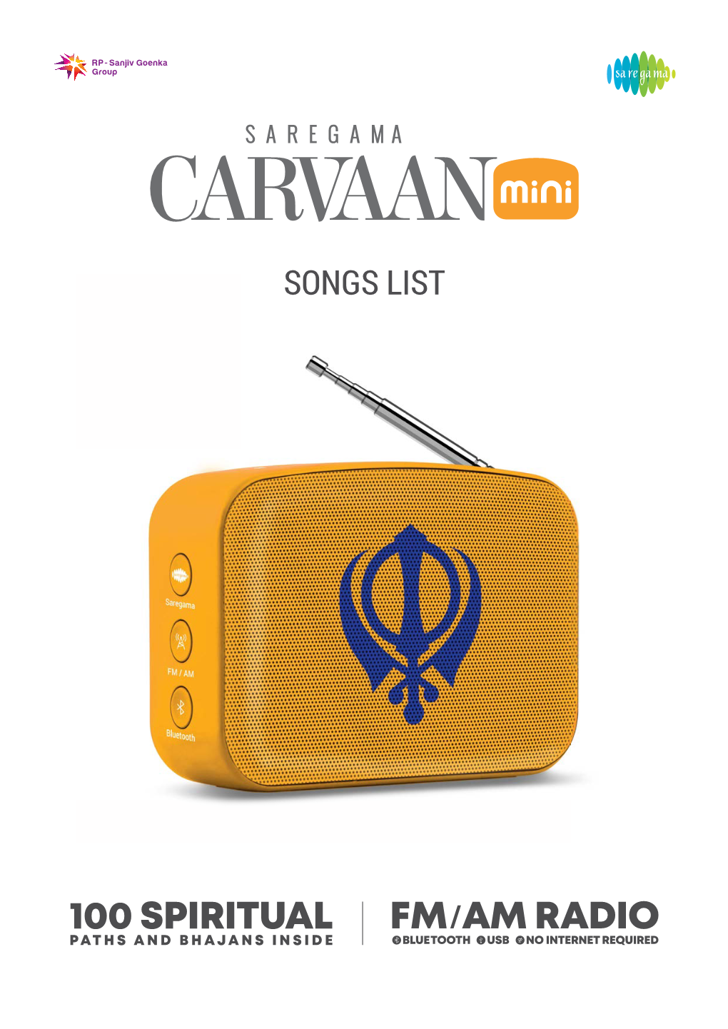 Gurbani Carvaan Mini 2,0 Songlist