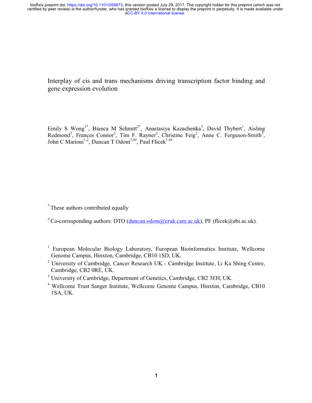 Interplay of Cis and Trans Mechanisms Driving Transcription Factor Binding and Gene Expression Evolution