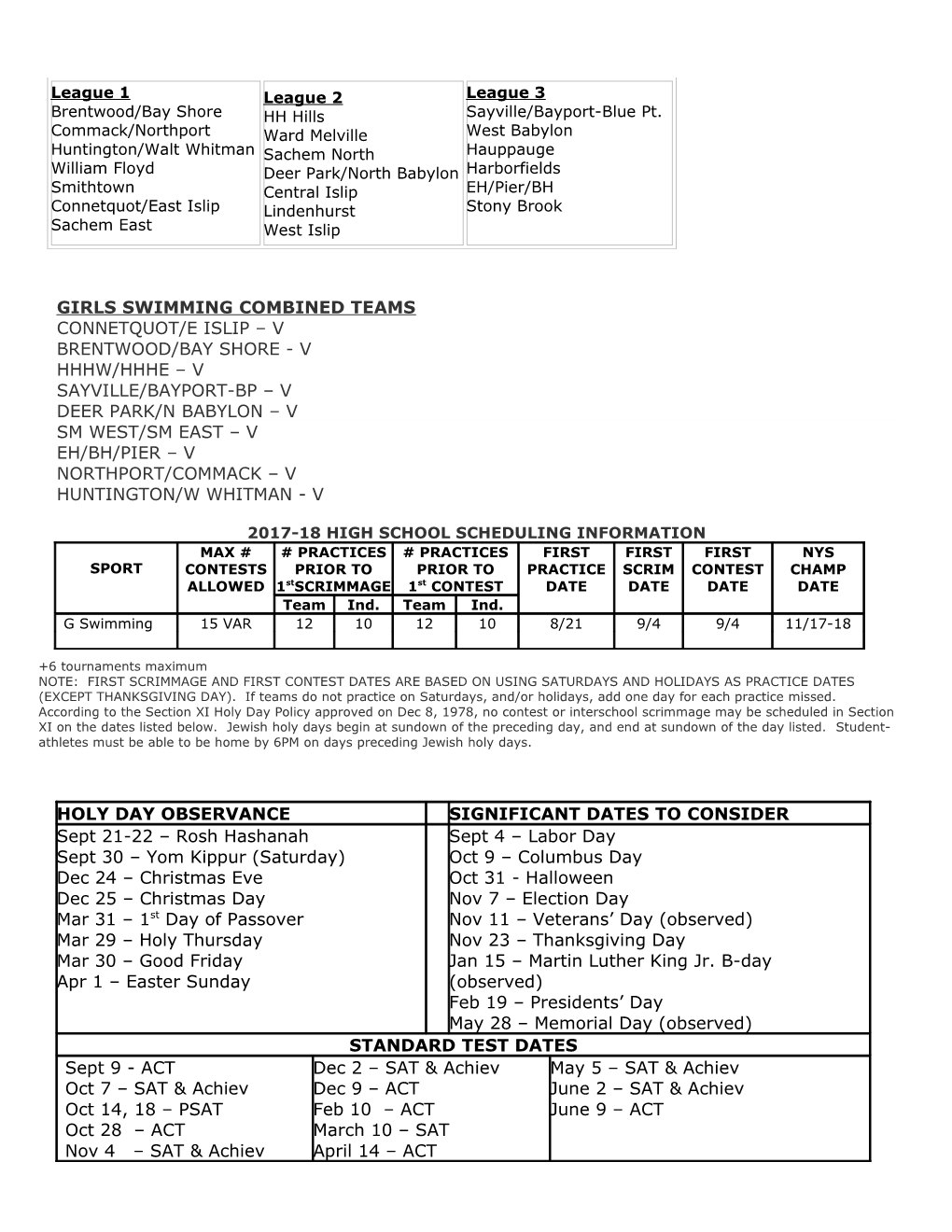 2017-18 High School Scheduling Information