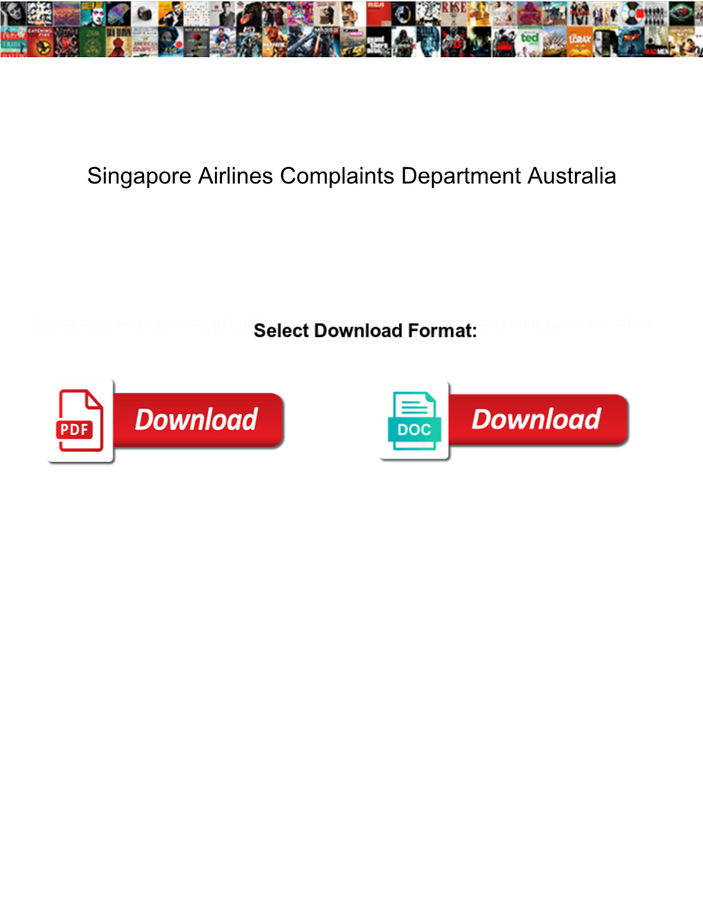 Singapore Airlines Complaints Department Australia
