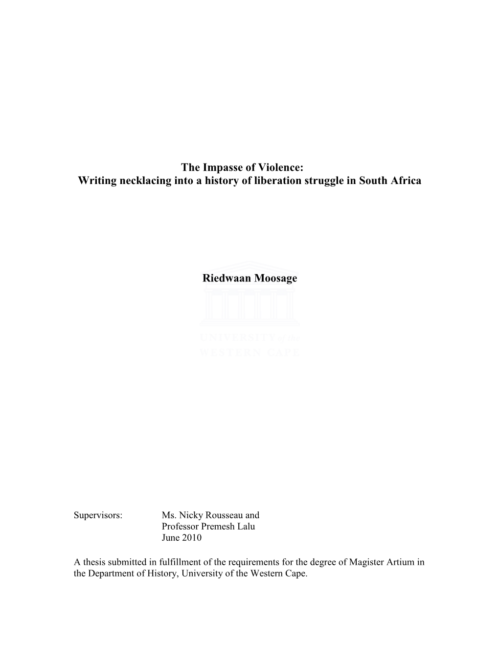 Writing Necklacing Into a History of Liberation Struggle in South Africa