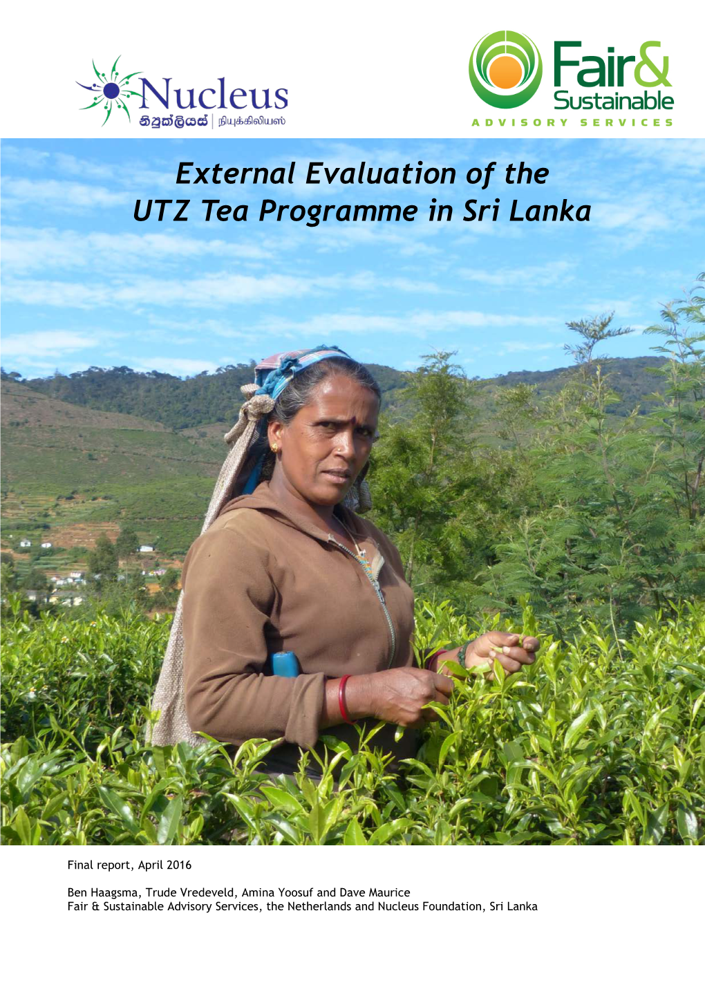 External Evaluation of the UTZ Tea Programme in Sri Lanka