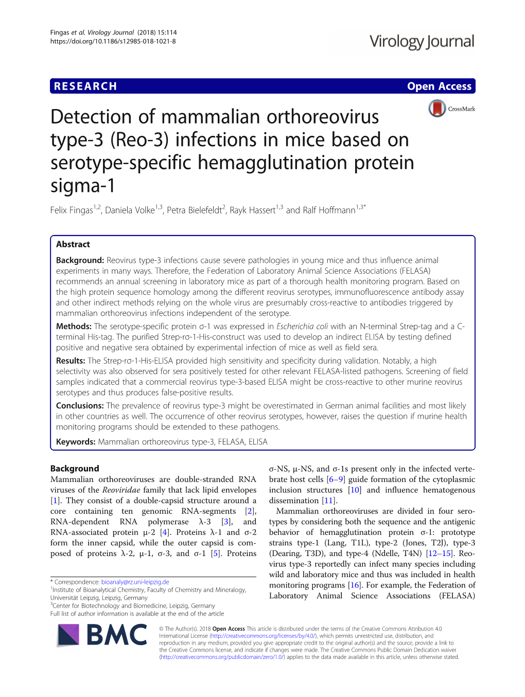 Detection of Mammalian Orthoreovirus Type-3