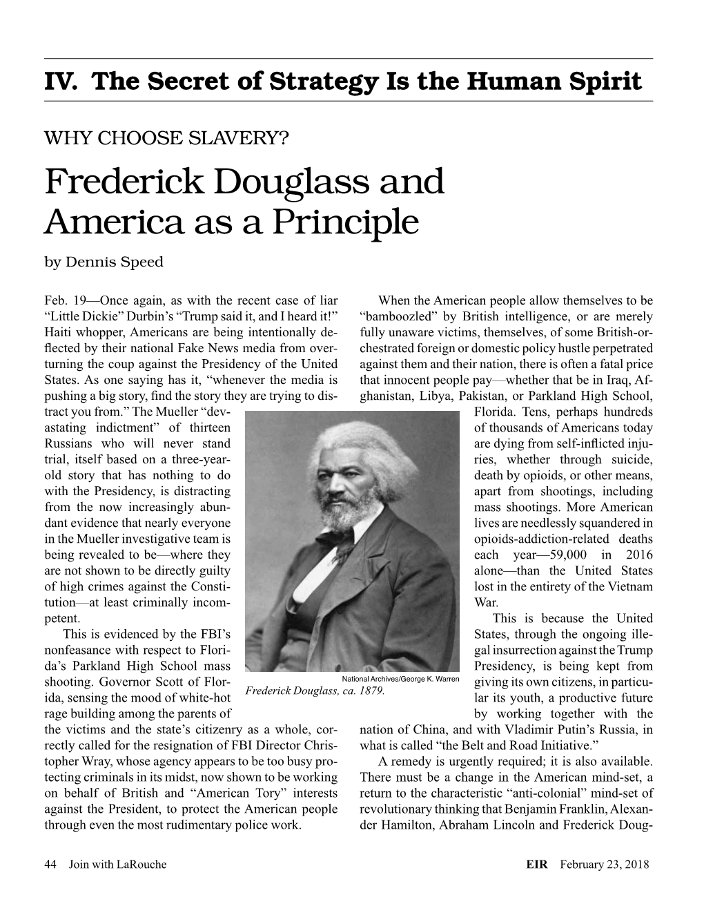 Frederick Douglass and America As a Principle by Dennis Speed