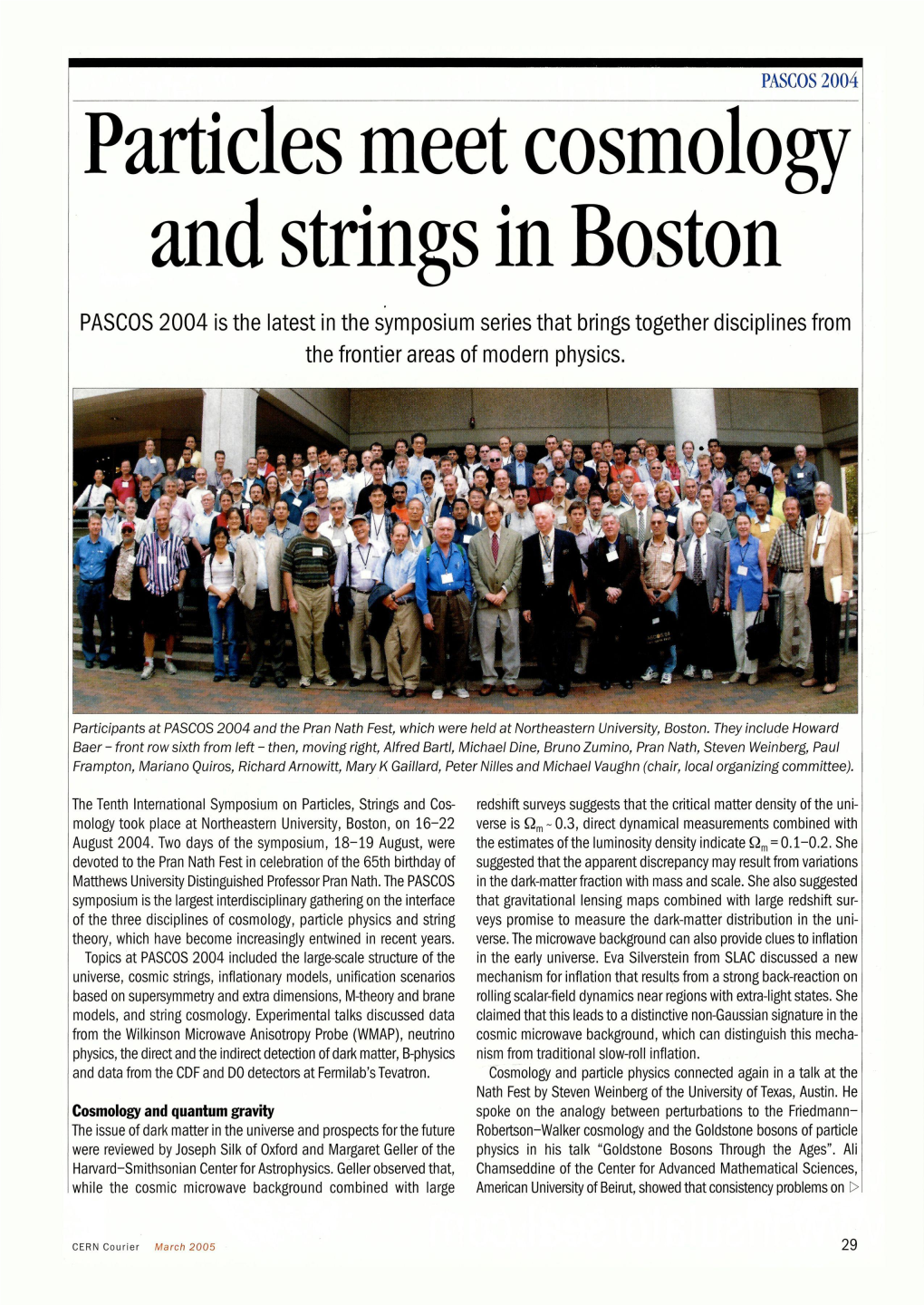 Particles Meet Cosmology and Strings in Boston