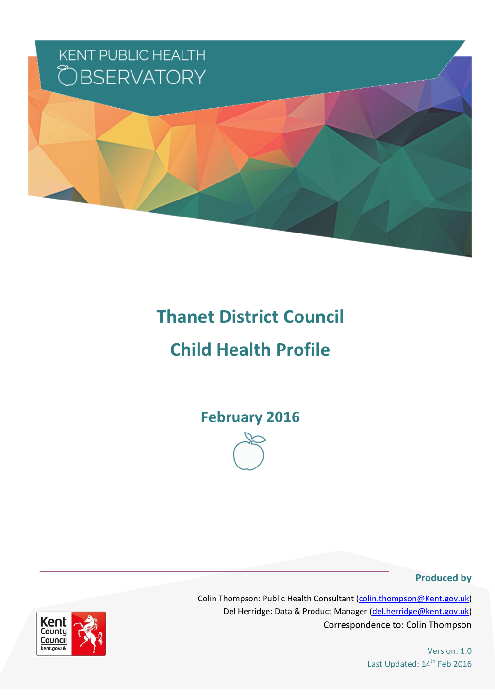 Thanet District Council Child Health Profile