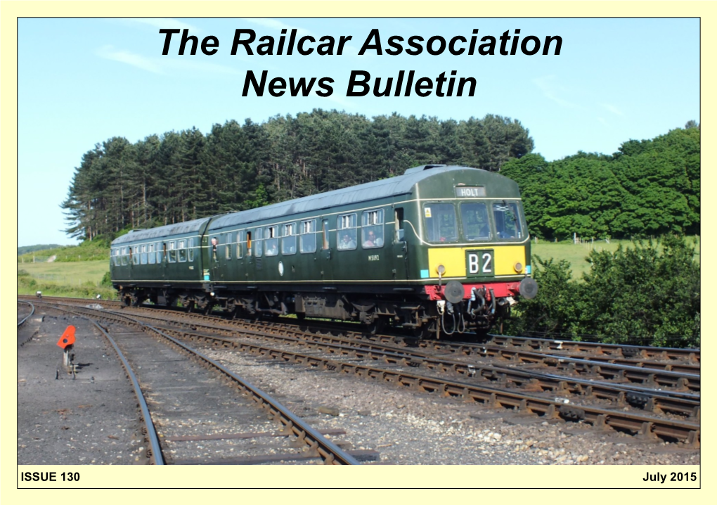 The Railcar Association News Bulletin