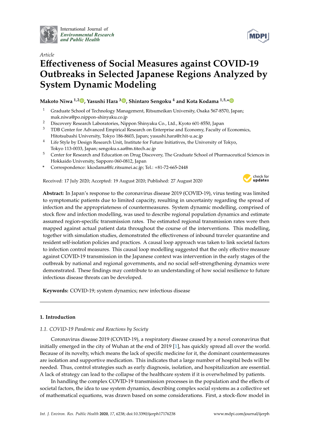 Effectiveness of Social Measures Against COVID-19 Outbreaks In