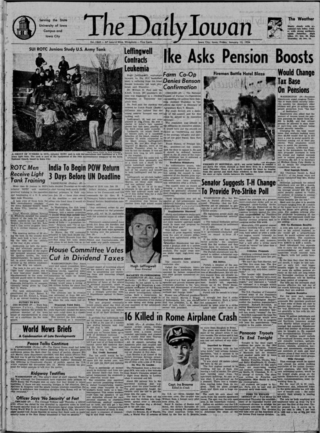 Daily Iowan (Iowa City, Iowa), 1954-01-15