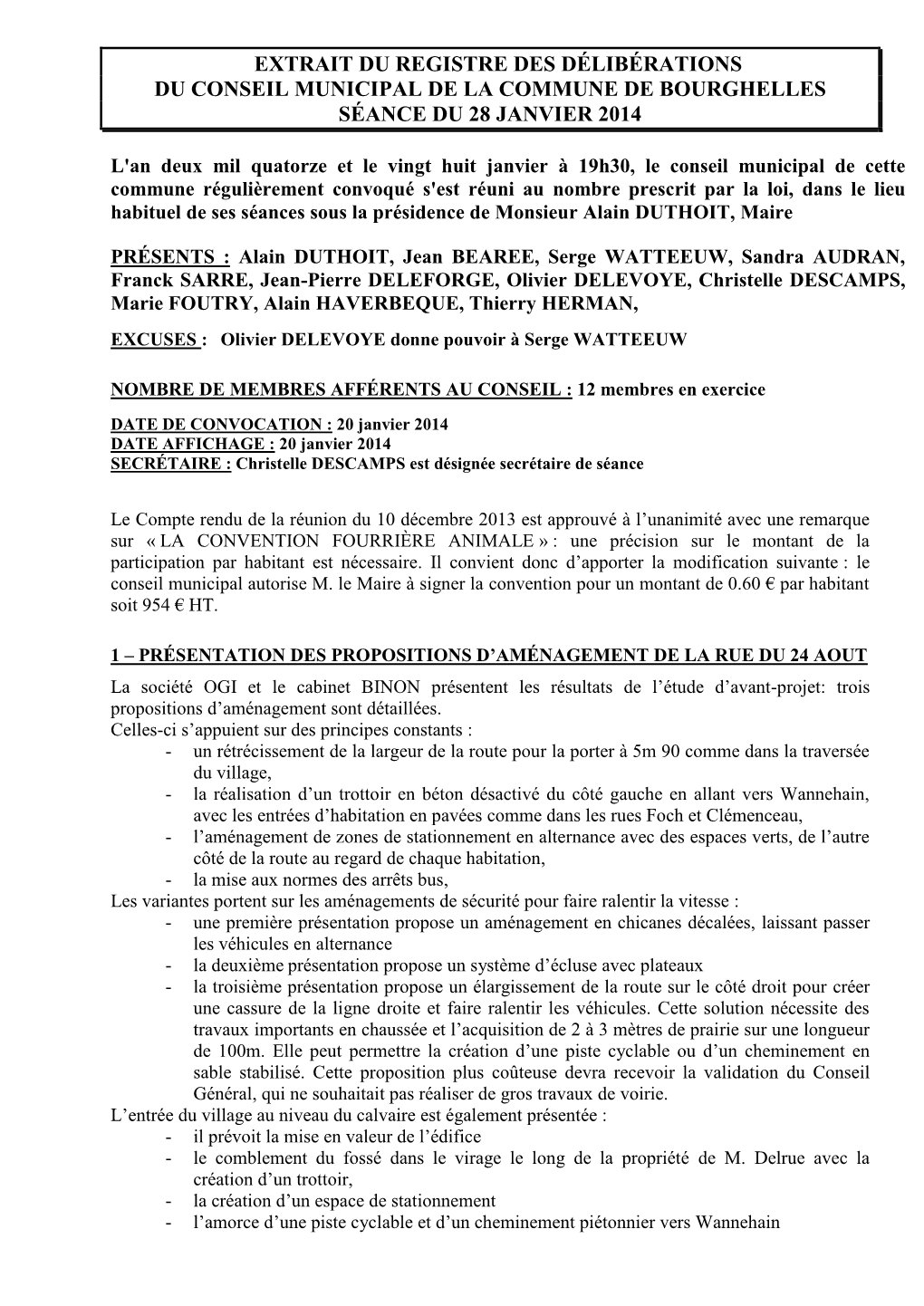 Conseil Municipal Du 28 Mars 2003