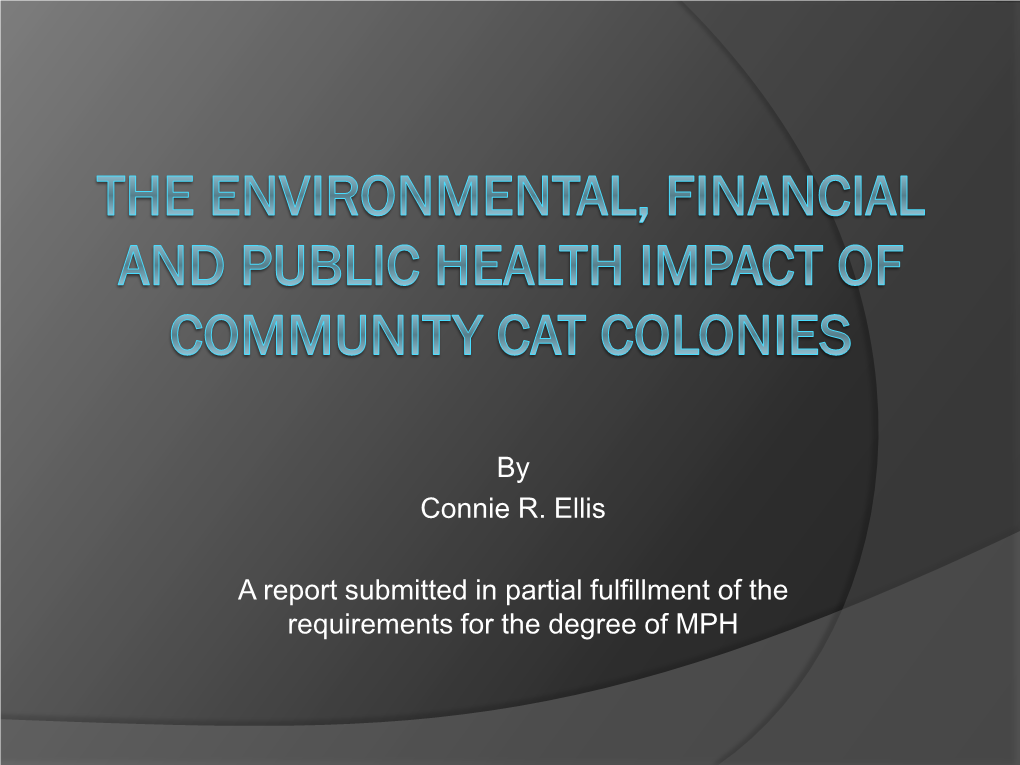 The Environmental, Financial and Public Health Impact Of