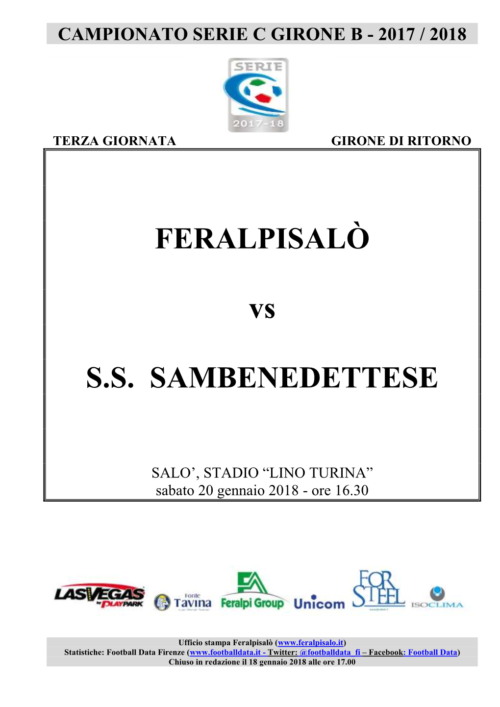 FERALPISALÒ Vs S.S. SAMBENEDETTESE