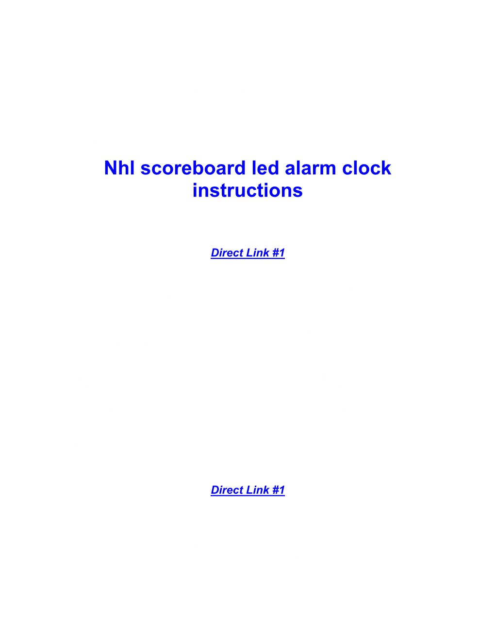 Nhl Scoreboard Led Alarm Clock Instructions