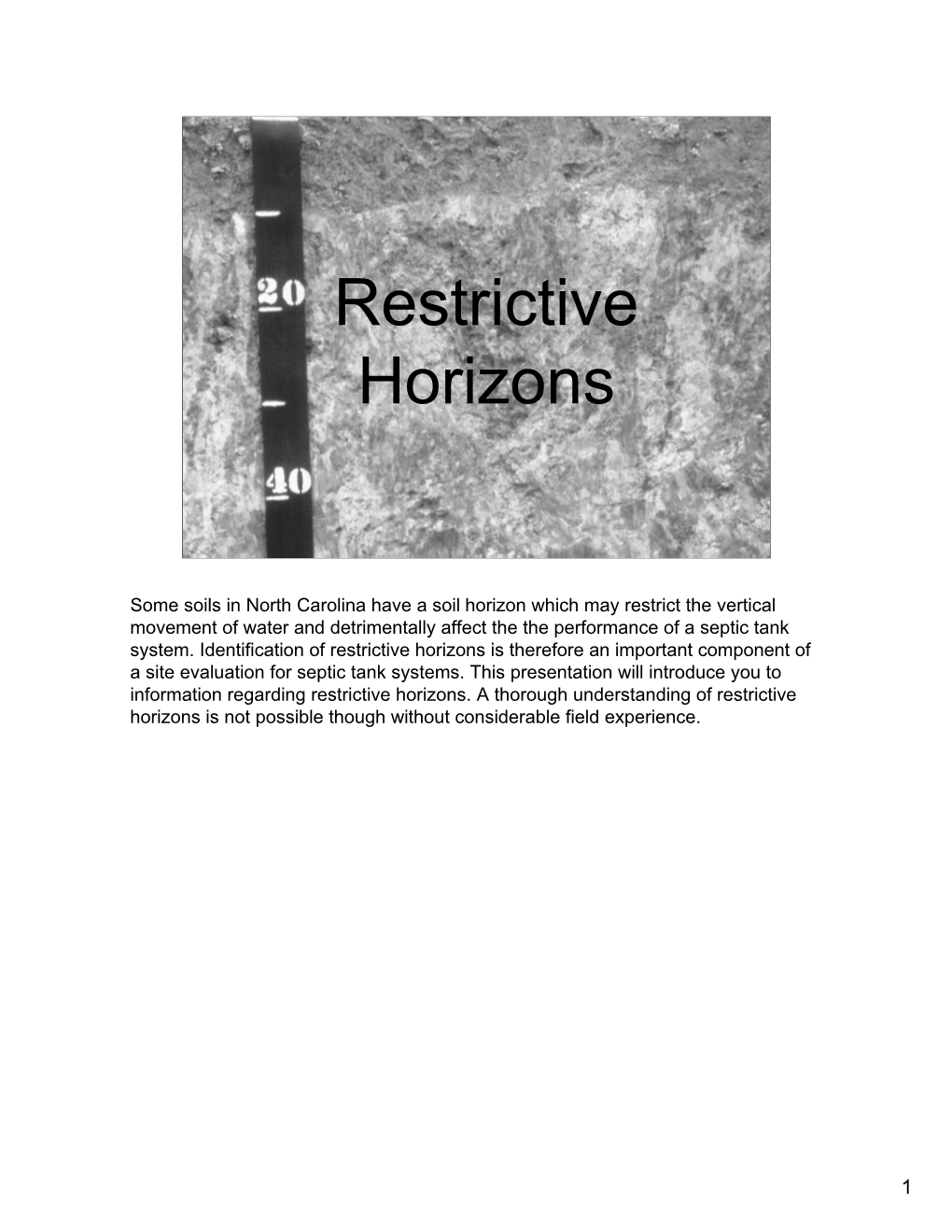 Restrictive Horizons