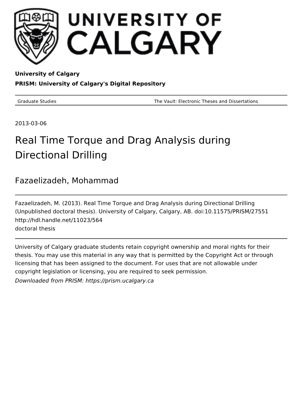 Real Time Torque and Drag Analysis During Directional Drilling