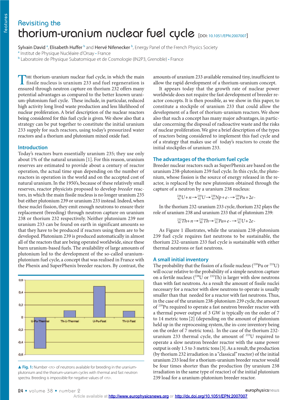 Revisiting the Thorium-Uranium Nuclear Fuel Cycle