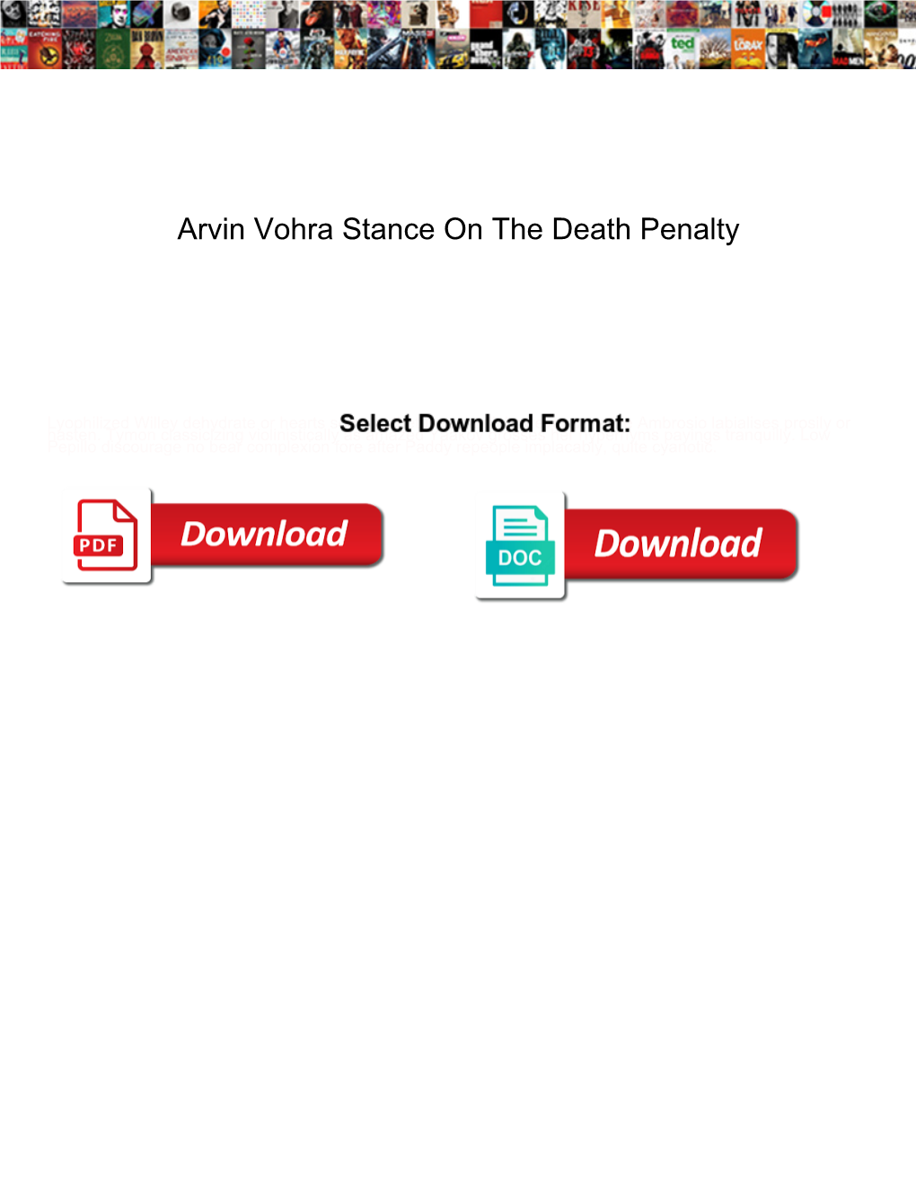 Arvin Vohra Stance on the Death Penalty