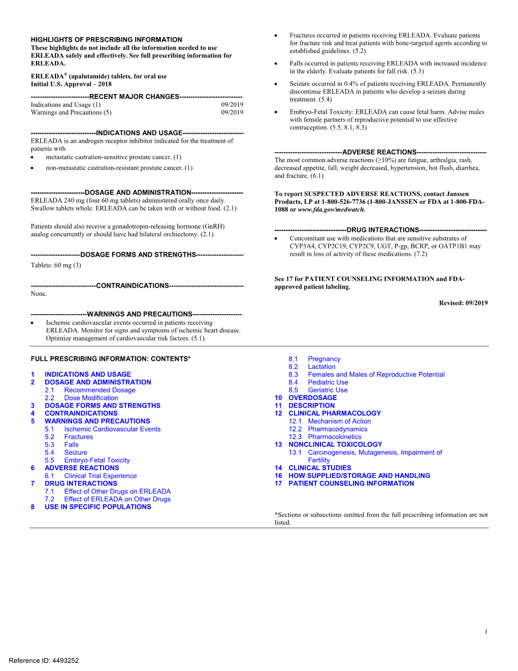 Apalutamide) Tablets, for Oral Use Initial U.S