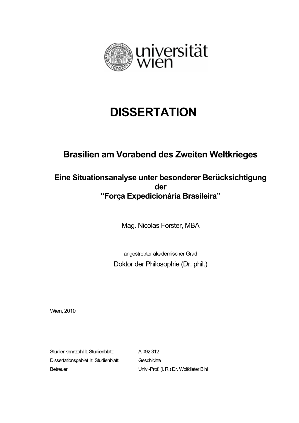 Dissertation