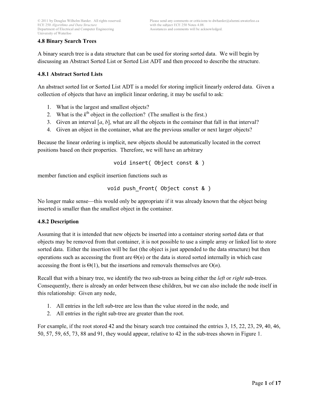 Binary Search Trees