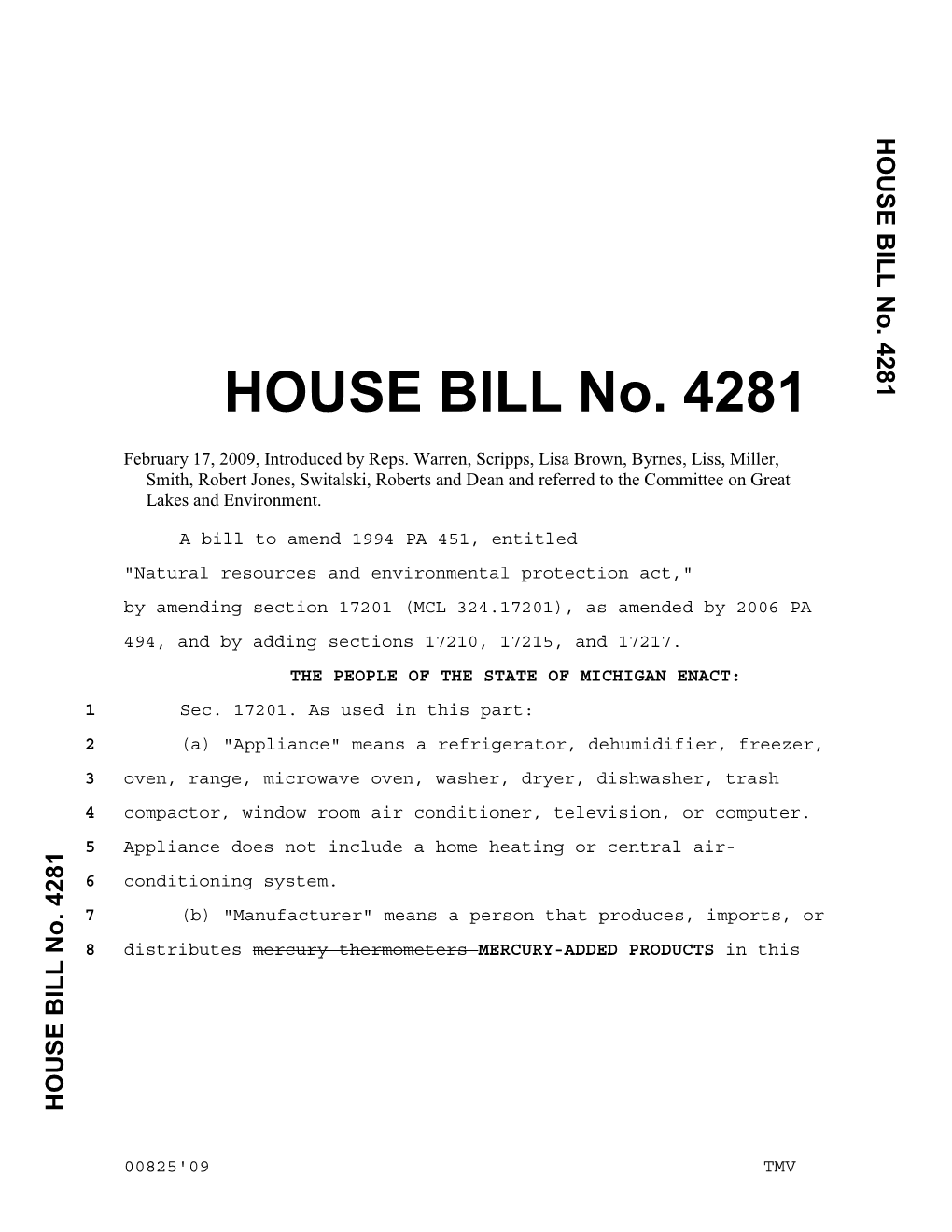 HOUSE BILL No. 4281 No