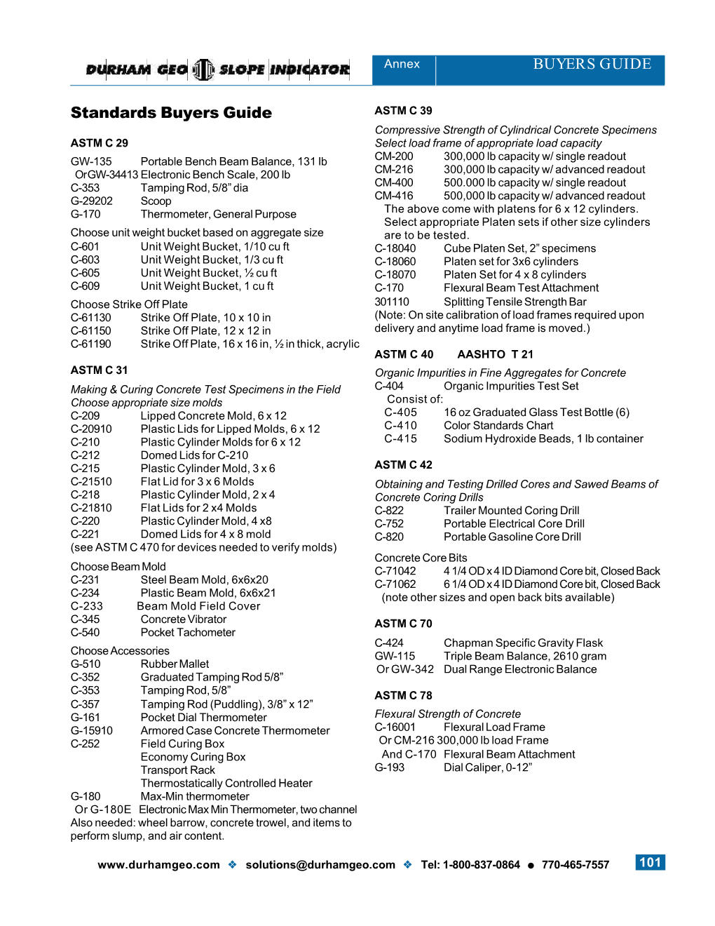 BUYERS GUIDE Standards Buyers Guide