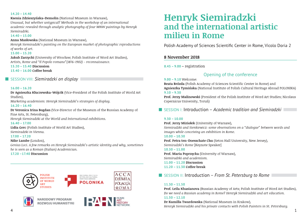 Henryk Siemiradzki Academic Revealed Through Analytic Photography of Four MNW Paintings by Henryk Siemiradzki