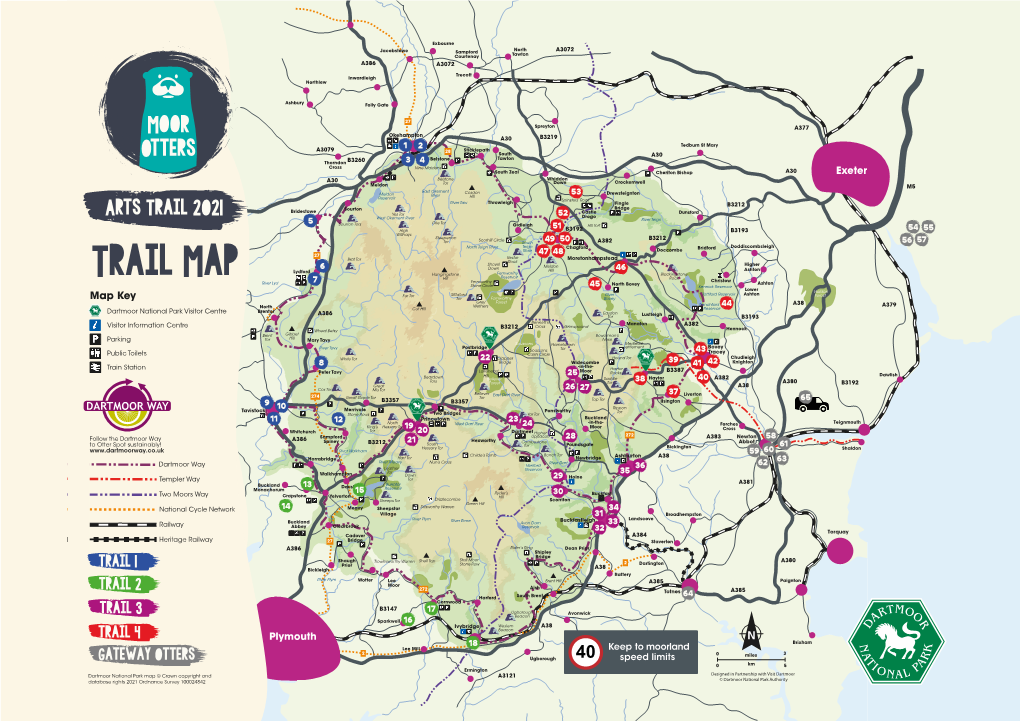 PDF of the Moor Otters Trail Map 2021