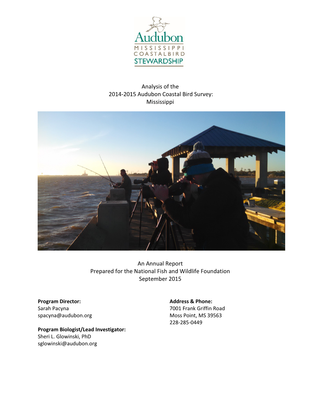 Analysis of the 2014-2015 Audubon Coastal Bird Survey: Mississippi An