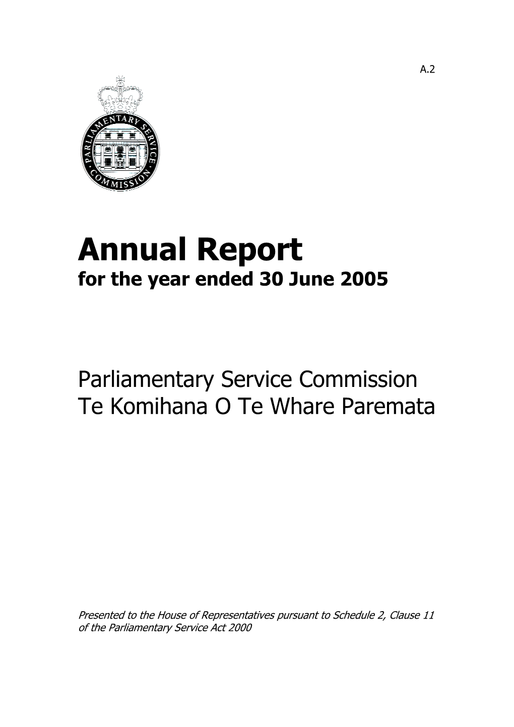 Annual Report for the Year Ended 30 June 2005
