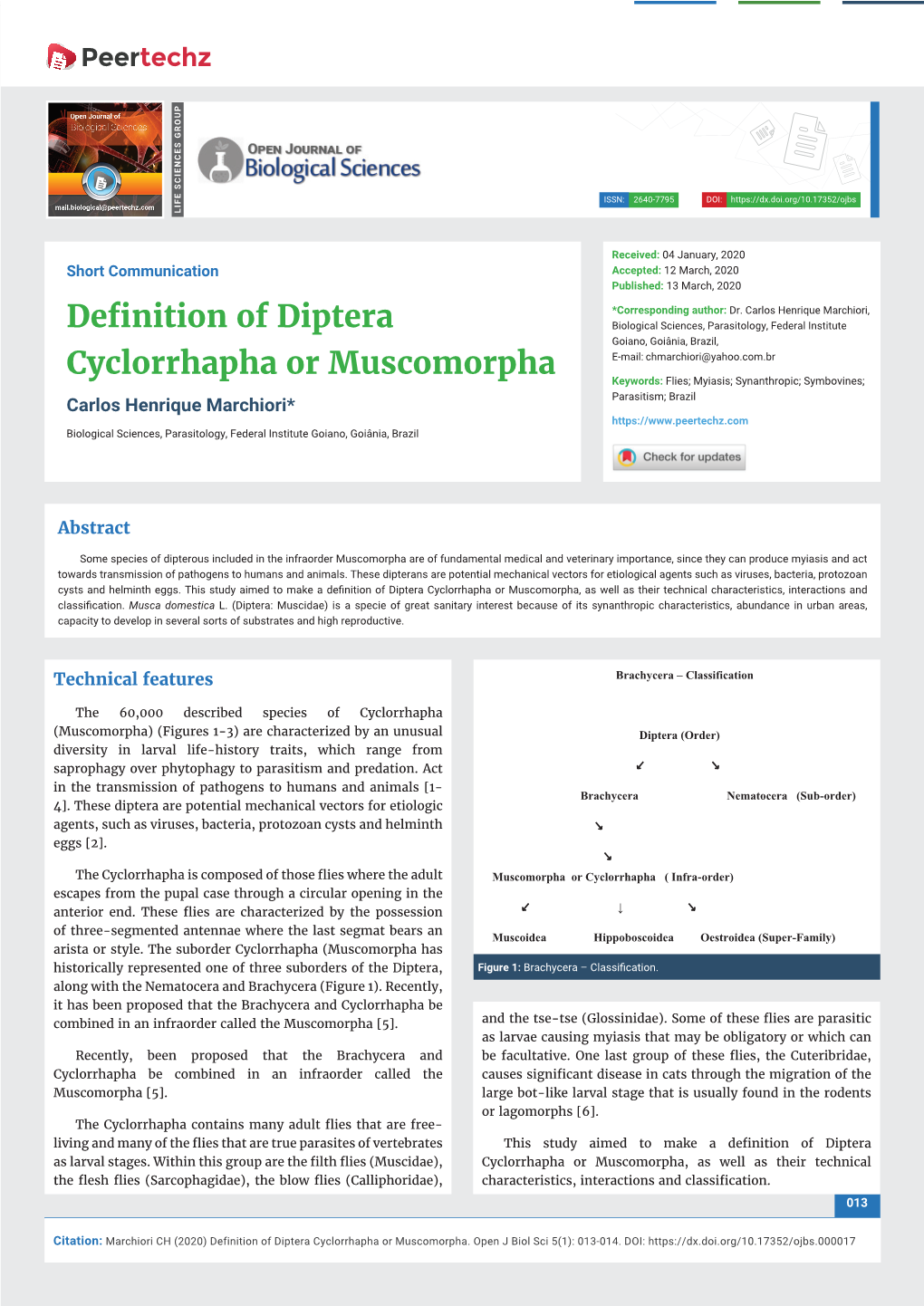 Definition of Diptera Cyclorrhapha Or Muscomorpha