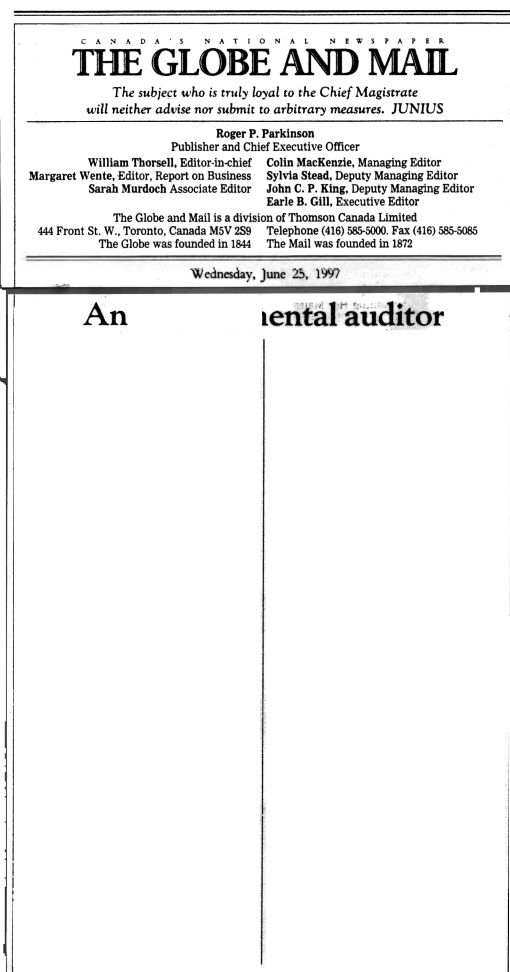 An Environmental Auditor-General