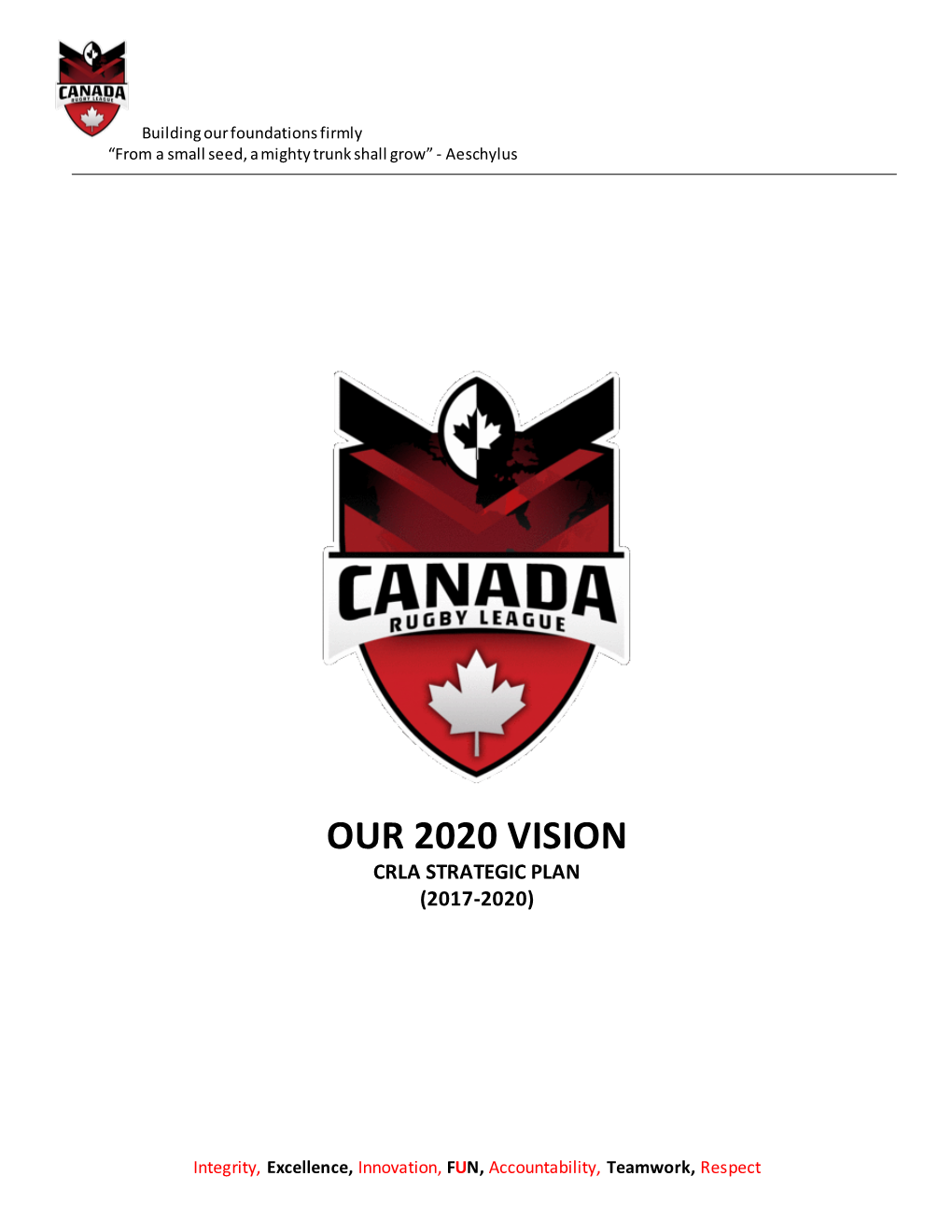 Our 2020 Vision Crla Strategic Plan (2017-2020)