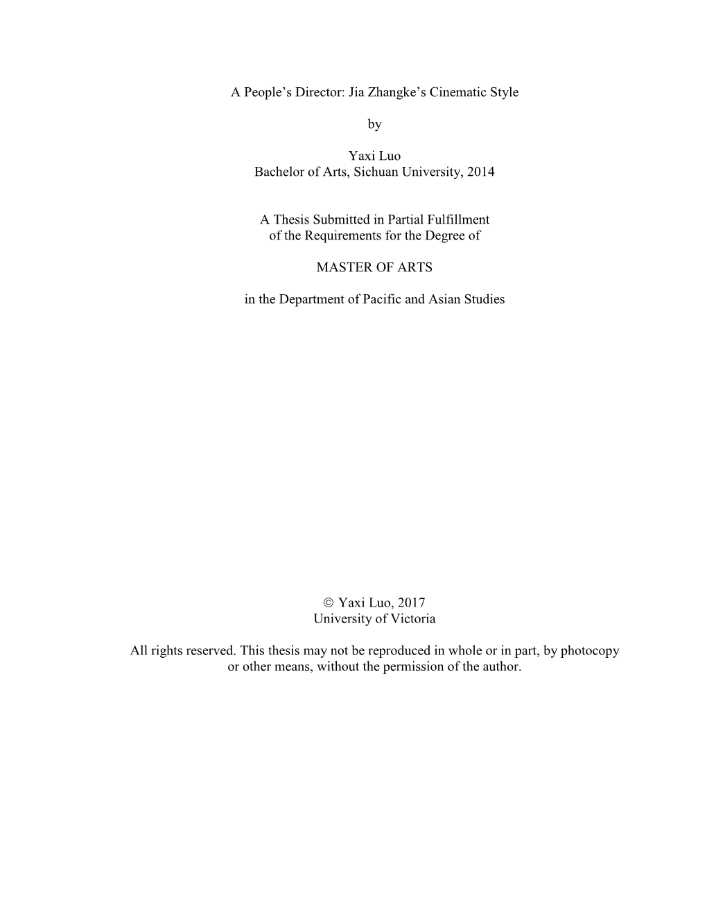 Uvic Thesis Template