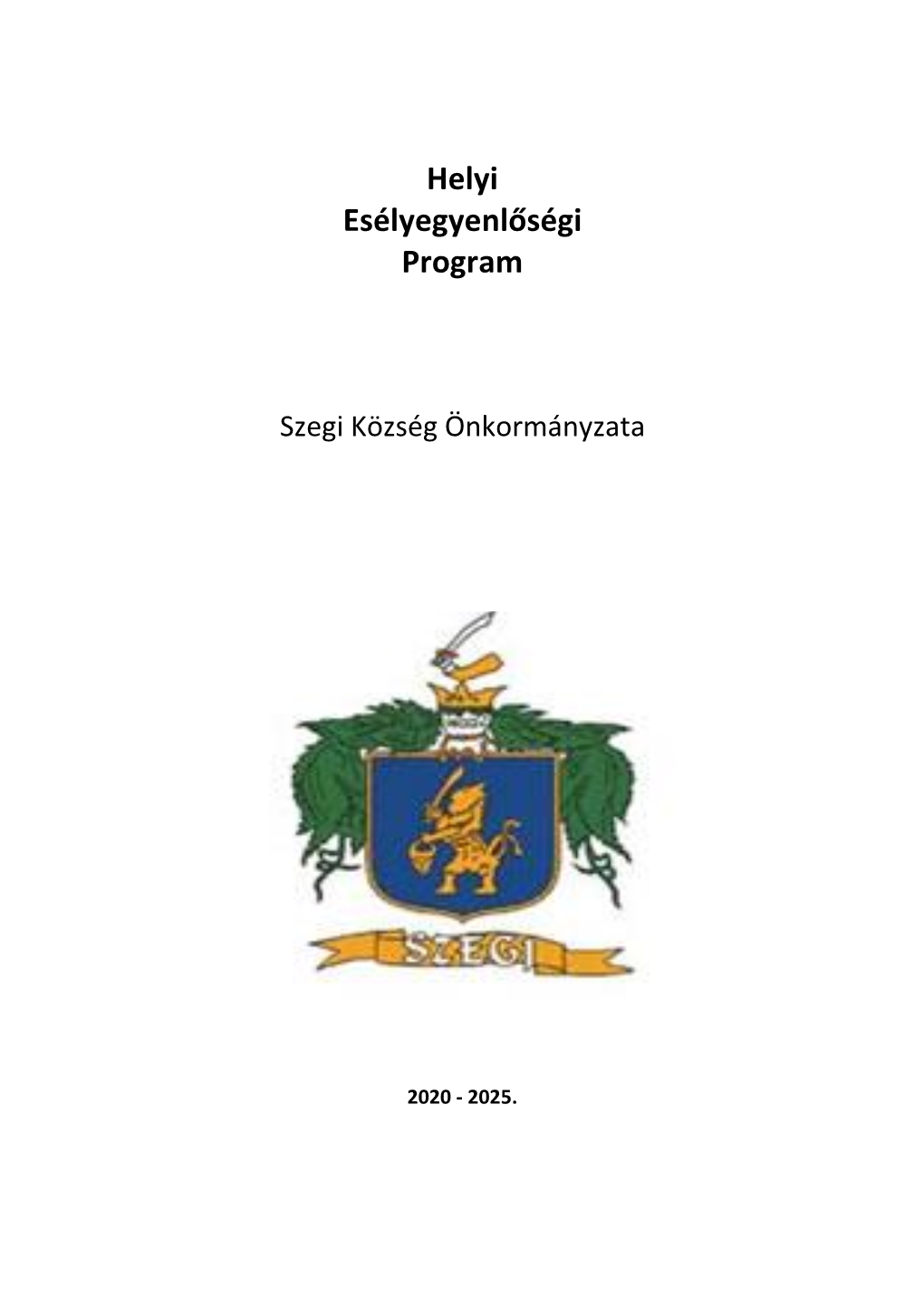 Helyi Esélyegyenlőségi Program