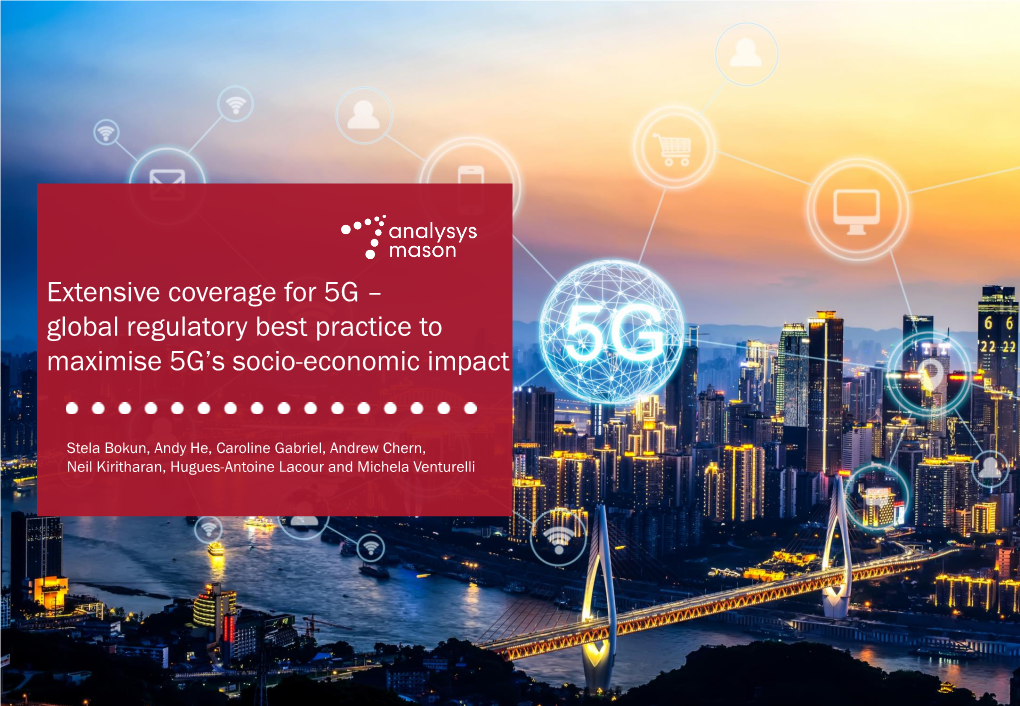 Extensive Coverage for 5G – Global Regulatory Best Practice to Maximise 5G’S Socio-Economic Impact
