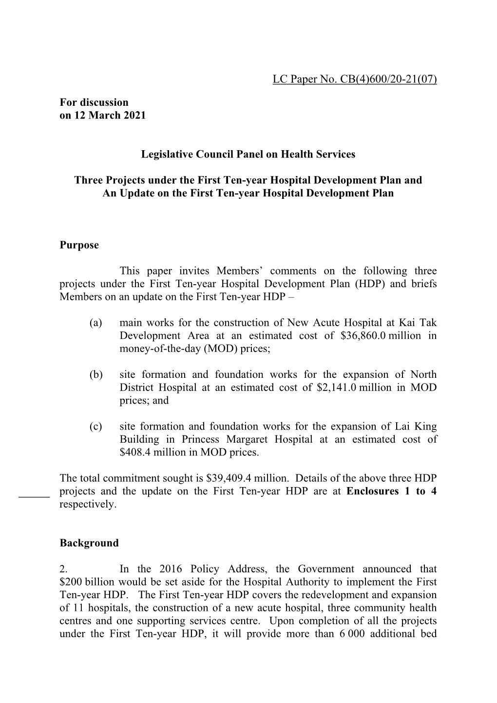 LC Paper No. CB(4)600/20-21(07) for Discussion on 12 March 2021