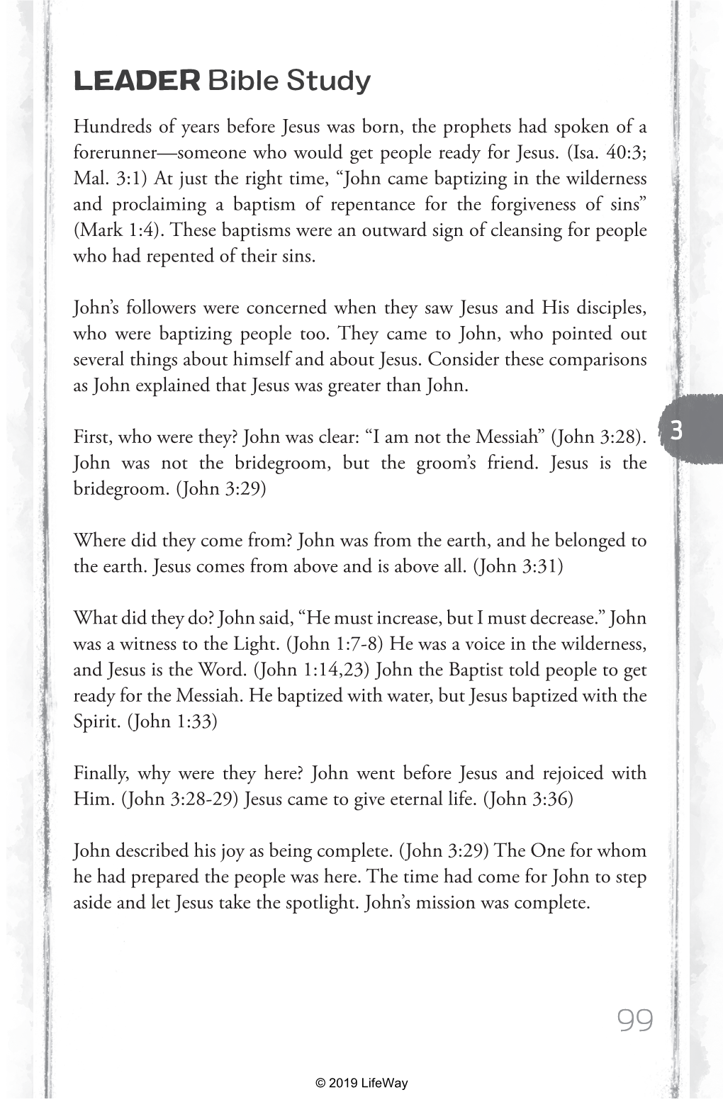 LEADER Bible Study Hundreds of Years Before Jesus Was Born, the Prophets Had Spoken of a Forerunner—Someone Who Would Get People Ready for Jesus