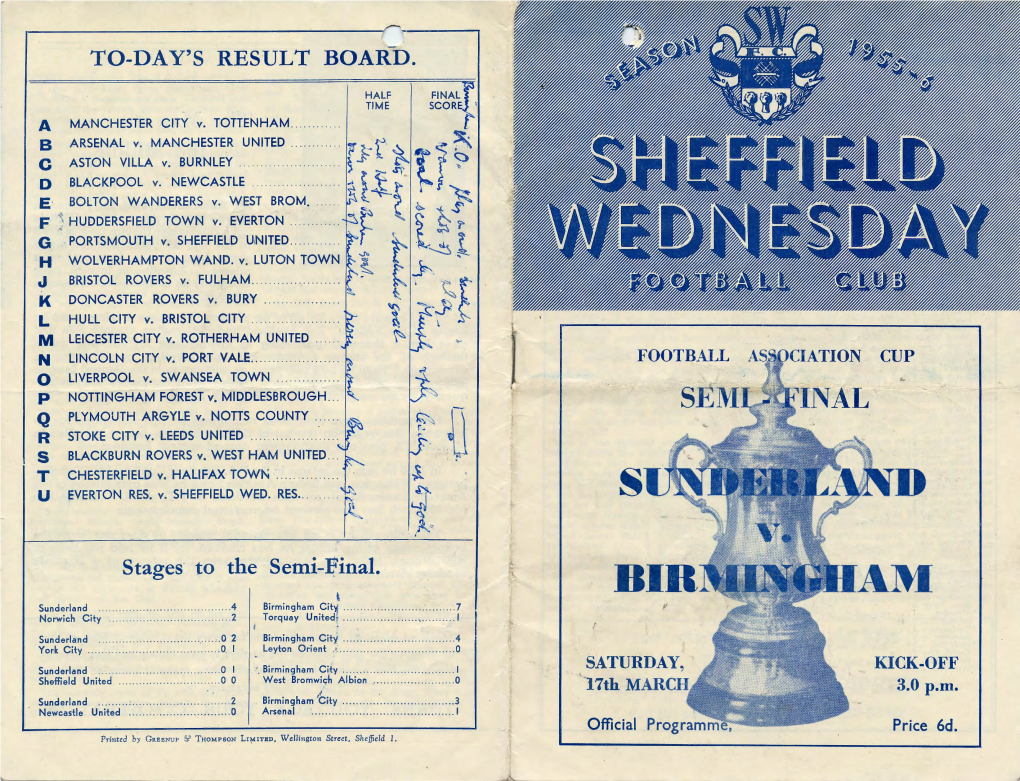 IT IS Again Sheffield Wednesday's
