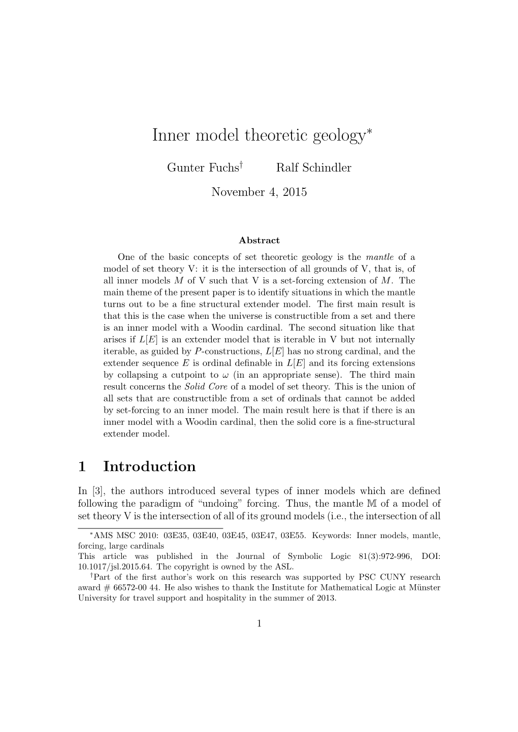 Inner Model Theoretic Geology∗