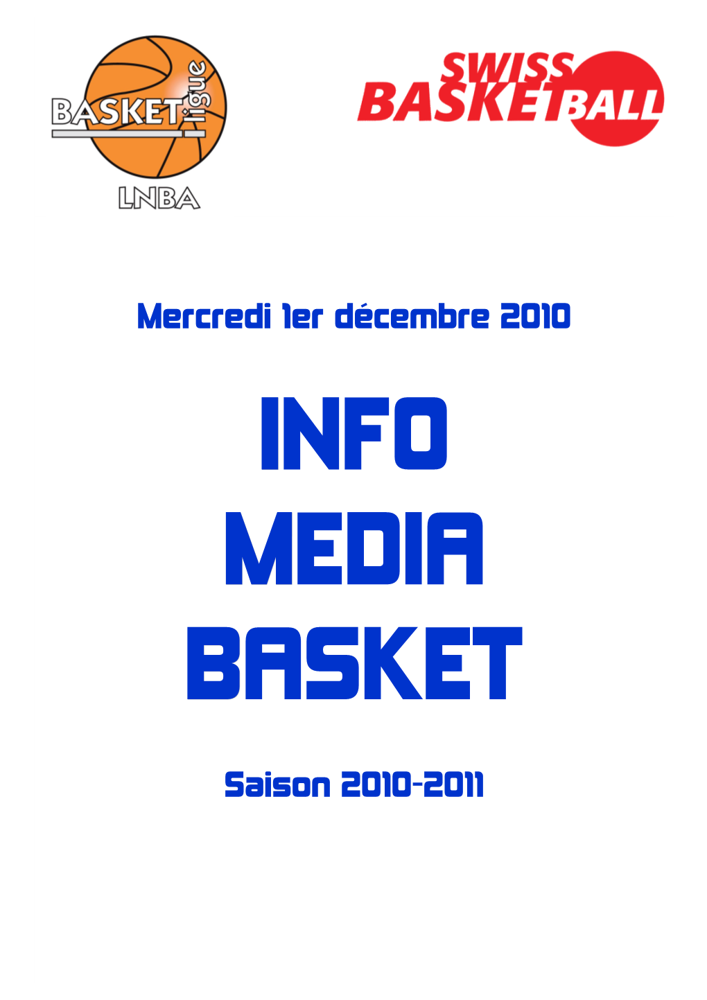 Mercredi 1Er Décembre 2010 Saison 2010-2011
