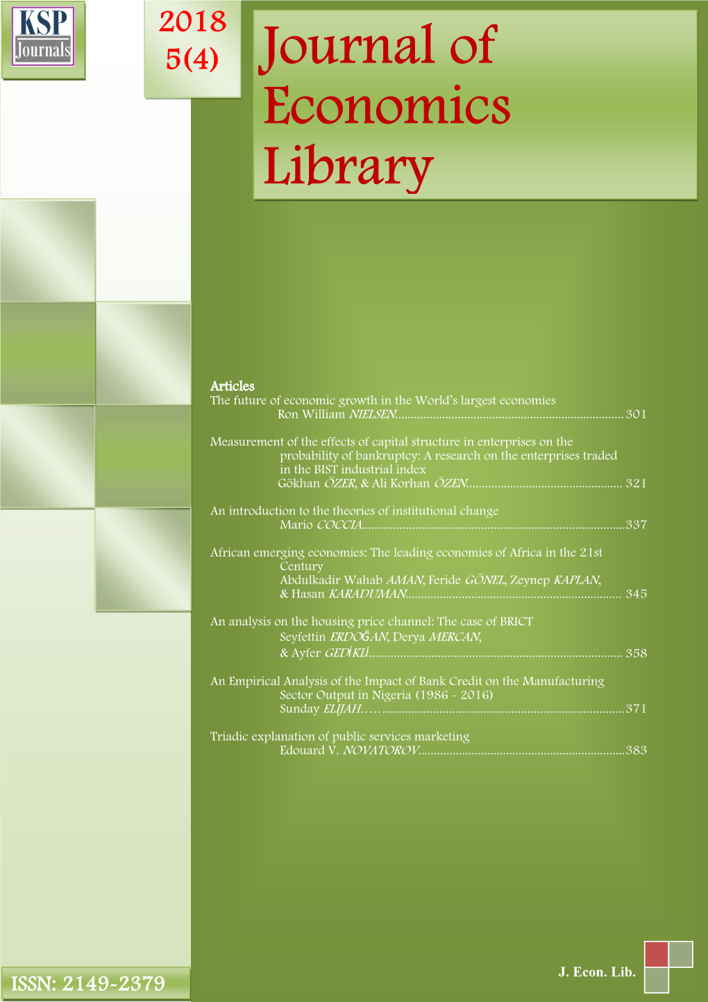 Journal of Economics Library