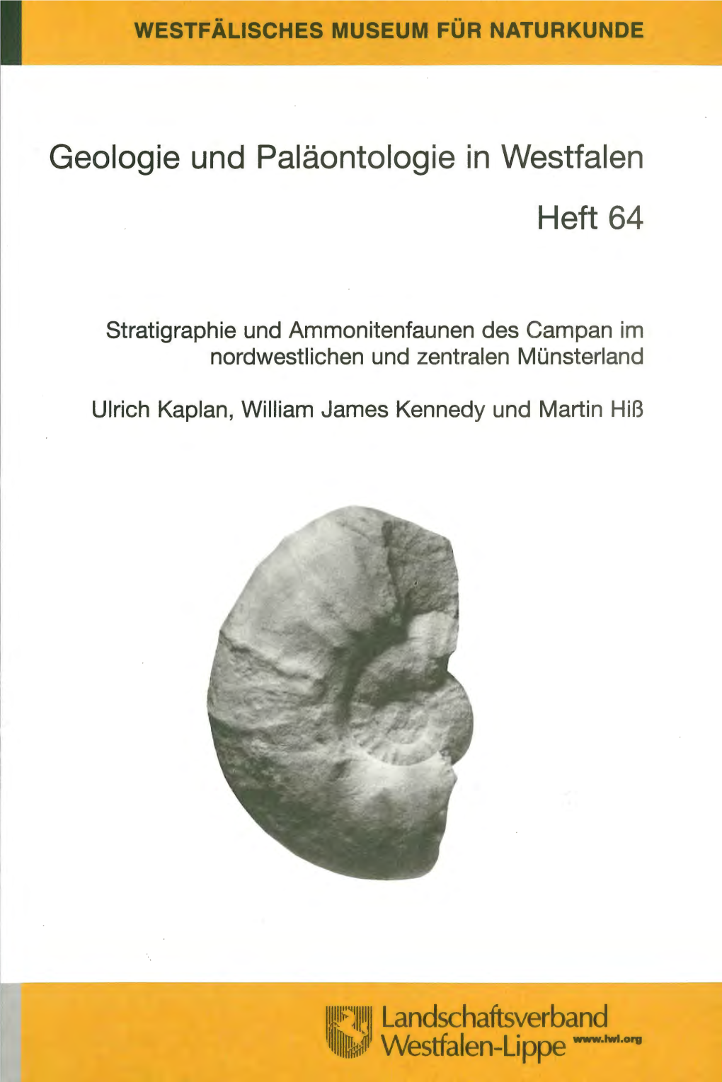 Geologie Und Paläontologie in Westfalen Heft 64