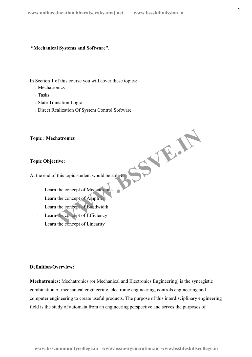 Concept of Linearity