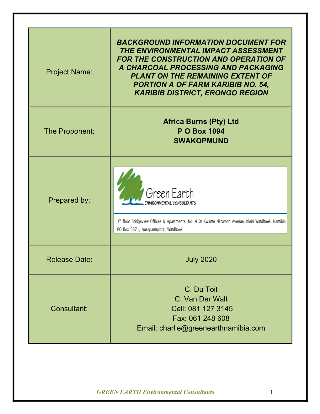 Environmental Impact Assessment