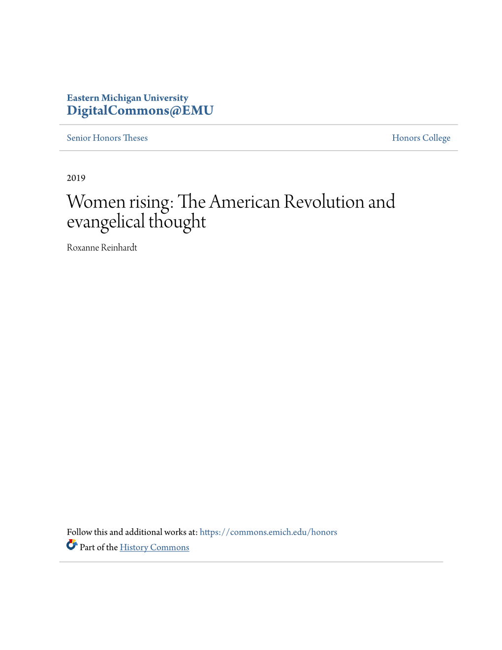 The American Revolution and Evangelical Thought Roxanne Reinhardt