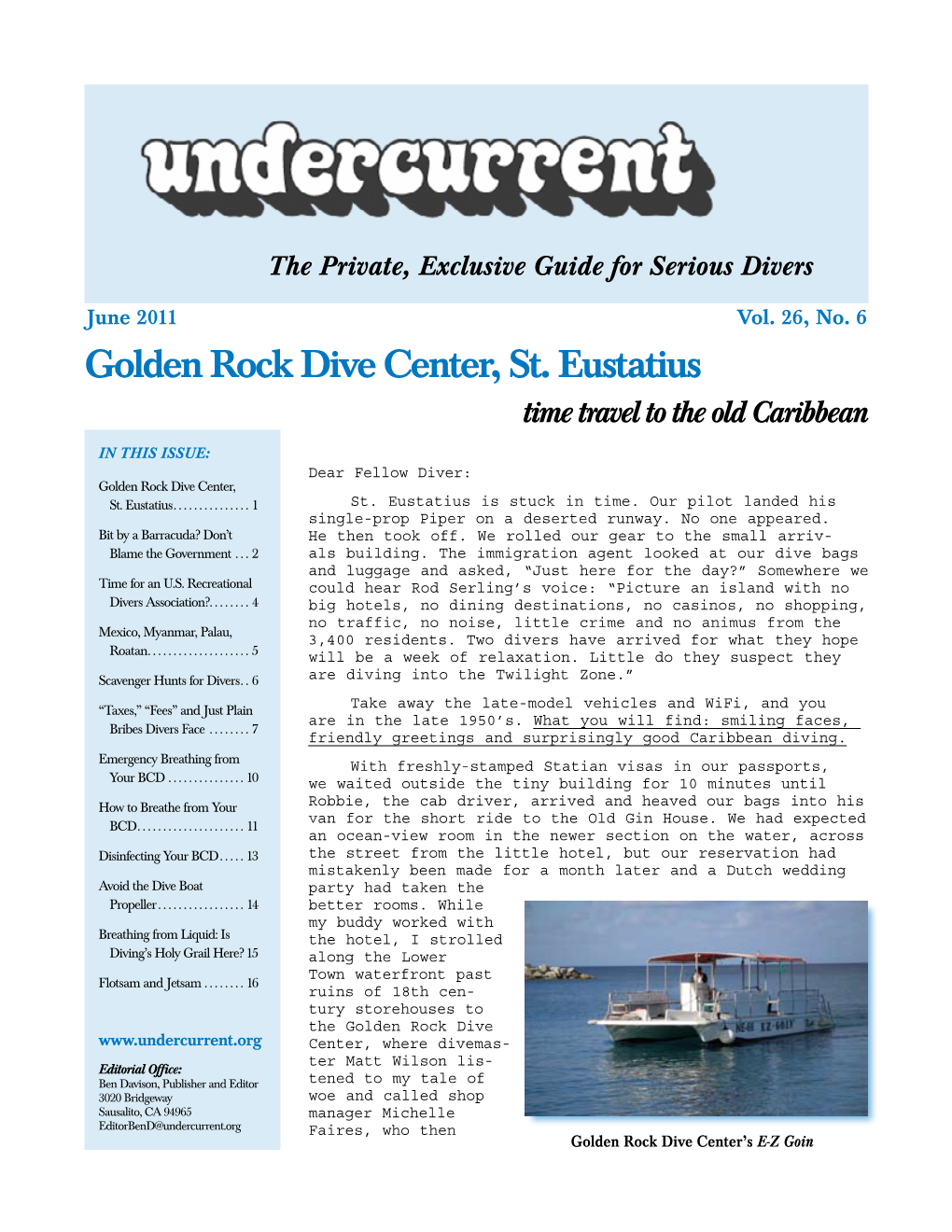 Golden Rock Dive Center, St. Eustatius + [Other Articles