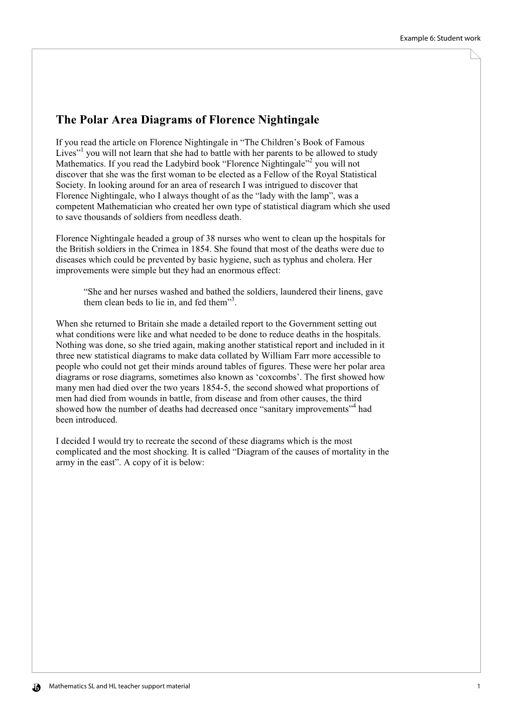 The Polar Area Diagrams of Florence Nightingale