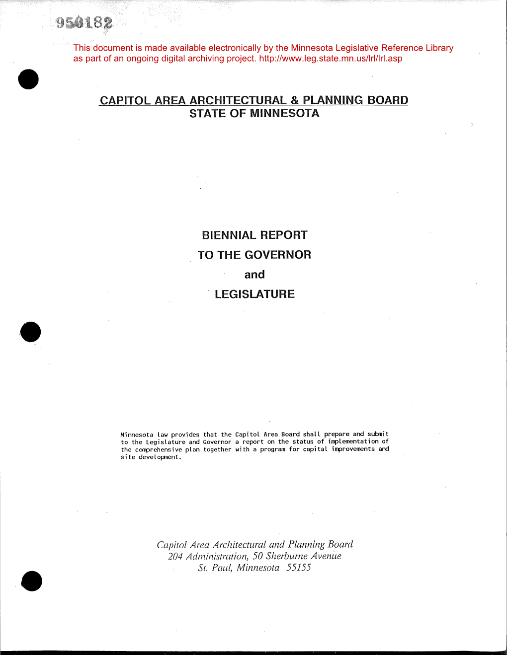 Capitol Area Architectural & Planning Board State Of