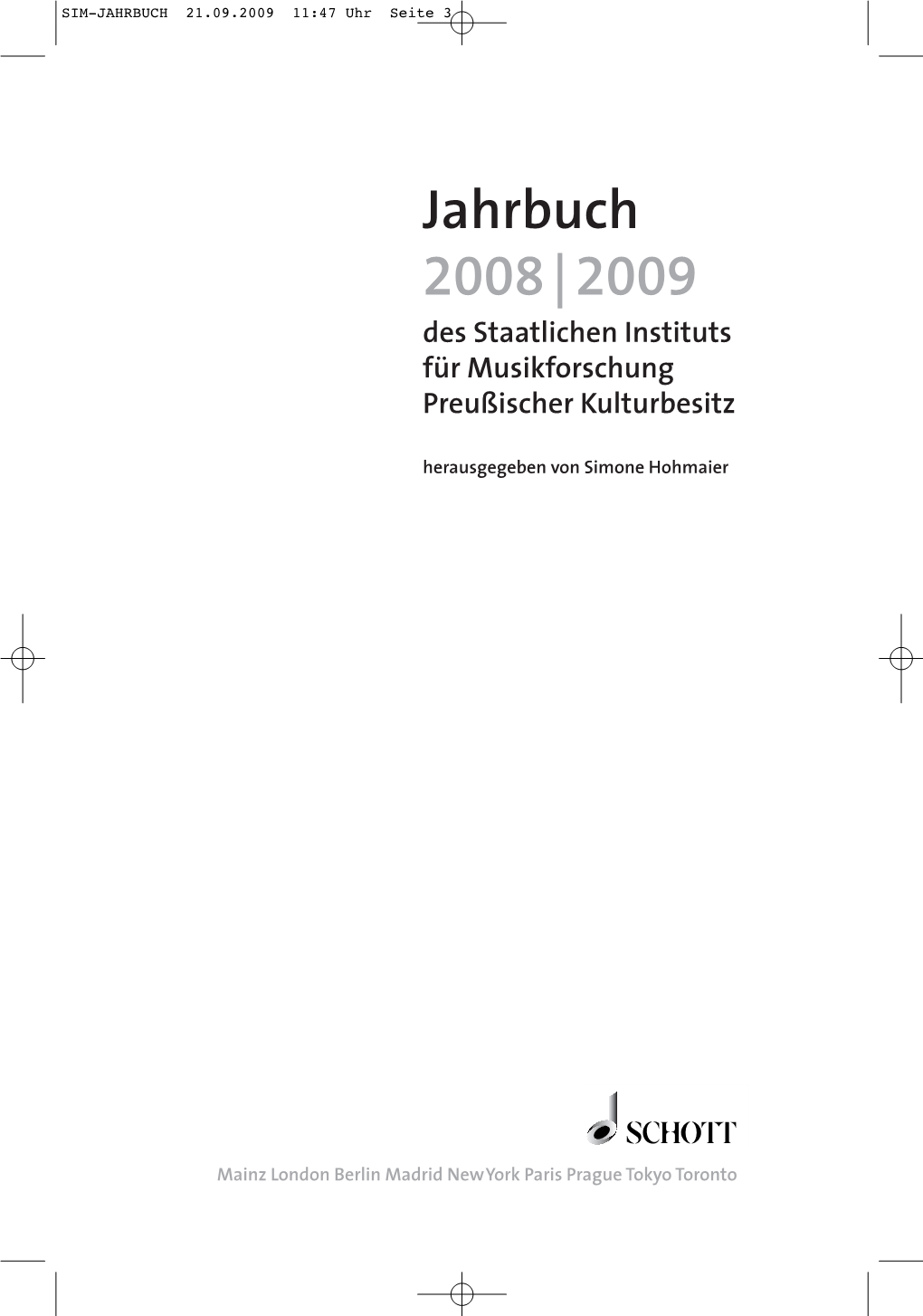 Jahrbuch 2008 |2009